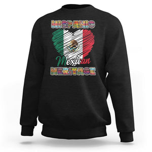 Hispanic Mexican Heritage Sweatshirt Mexico Flag Latina Pride TS02 Black Printyourwear