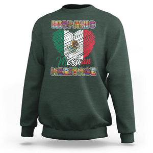 Hispanic Mexican Heritage Sweatshirt Mexico Flag Latina Pride TS02 Dark Forest Green Printyourwear