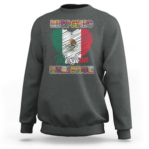 Hispanic Mexican Heritage Sweatshirt Mexico Flag Latina Pride TS02 Dark Heather Printyourwear