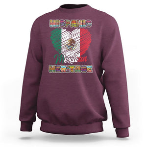 Hispanic Mexican Heritage Sweatshirt Mexico Flag Latina Pride TS02 Maroon Printyourwear