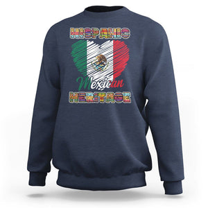 Hispanic Mexican Heritage Sweatshirt Mexico Flag Latina Pride TS02 Navy Printyourwear