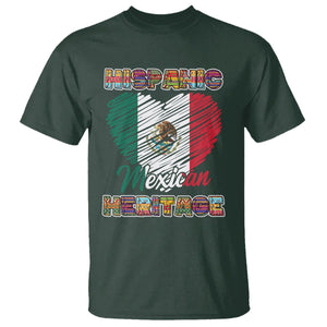 Hispanic Mexican Heritage T Shirt Mexico Flag Latina Pride TS02 Dark Forest Green Printyourwear