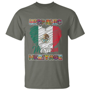 Hispanic Mexican Heritage T Shirt Mexico Flag Latina Pride TS02 Military Green Printyourwear