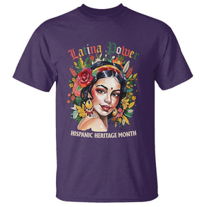 Hispanic Heritage Month T Shirt Mexican Latina Power Flowers TS02 Purple Printyourwear