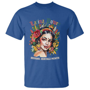 Hispanic Heritage Month T Shirt Mexican Latina Power Flowers TS02 Royal Blue Printyourwear