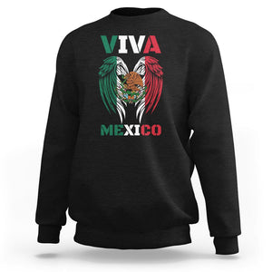 Hispanic Heritage Month Mexico Sweatshirt Viva Mexico Mexican Flag TS02 Black Printyourwear