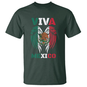 Hispanic Heritage Month Mexico T Shirt Viva Mexico Mexican Flag TS02 Dark Forest Green Printyourwear