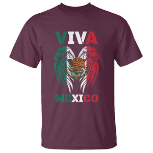 Hispanic Heritage Month Mexico T Shirt Viva Mexico Mexican Flag TS02 Maroon Printyourwear