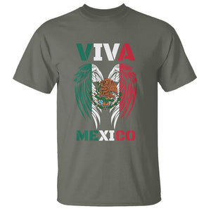 Hispanic Heritage Month Mexico T Shirt Viva Mexico Mexican Flag TS02 Military Green Printyourwear