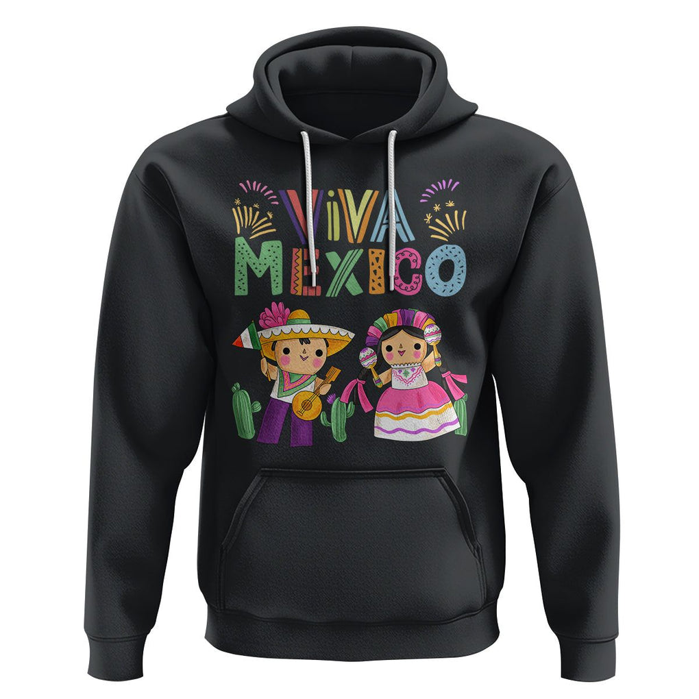 Hispanic Heritage Month Mexico Hoodie Viva Mexico Cute Kids Mexican TS02 Black Printyourwear