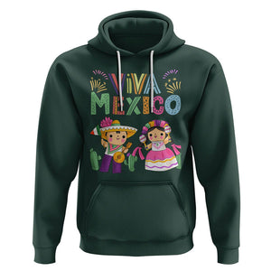 Hispanic Heritage Month Mexico Hoodie Viva Mexico Cute Kids Mexican TS02 Dark Forest Green Printyourwear