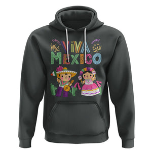 Hispanic Heritage Month Mexico Hoodie Viva Mexico Cute Kids Mexican TS02 Dark Heather Printyourwear