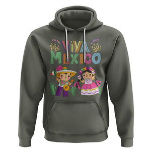 Hispanic Heritage Month Mexico Hoodie Viva Mexico Cute Kids Mexican TS02 Military Green Printyourwear