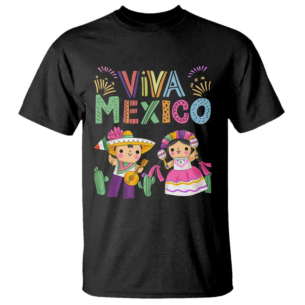 Hispanic Heritage Month Mexico T Shirt Viva Mexico Cute Kids Mexican TS02 Black Printyourwear