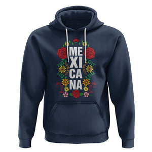 Hispanic Heritage Month Mexico Hoodie Mexicana Flowers Mexican Pride TS02 Navy Printyourwear