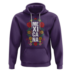 Hispanic Heritage Month Mexico Hoodie Mexicana Flowers Mexican Pride TS02 Purple Printyourwear