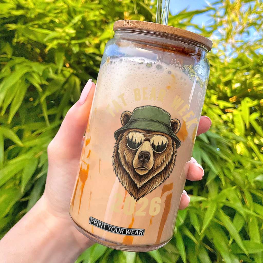Vintage Fat Bear 2026 Outdoor Wildlife Graphic Glass Can Cool Bear Sunglasses Nature Camping Lover