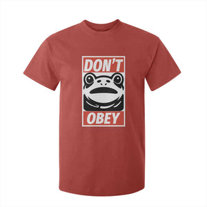 Don't Obey Portland Frog T Shirt For Kid Protest Parody Poster Graphic TS02 Red Print Your Wear