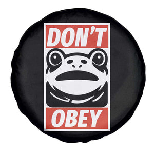 Don't Obey Portland Frog Spare Tire Cover Protest Parody Poster Graphic TS02 Print Your Wear