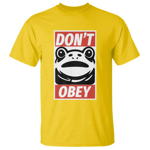 Don't Obey Portland Frog T Shirt Protest Parody Poster Graphic TS02 Daisy Print Your Wear