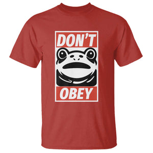 Don't Obey Portland Frog T Shirt Protest Parody Poster Graphic TS02 Red Print Your Wear