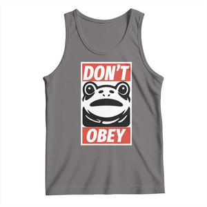 Don't Obey Portland Frog Tank Top Protest Parody Poster Graphic TS02 Deep Heather Print Your Wear