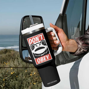 Don't Obey Portland Frog Tumbler With Handle Protest Parody Poster Graphic TS02 Print Your Wear