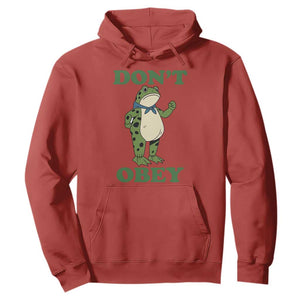 Don't Obey Portland Frog Hoodie Resist Inflatable Frogs Protest TS02 Red Print Your Wear
