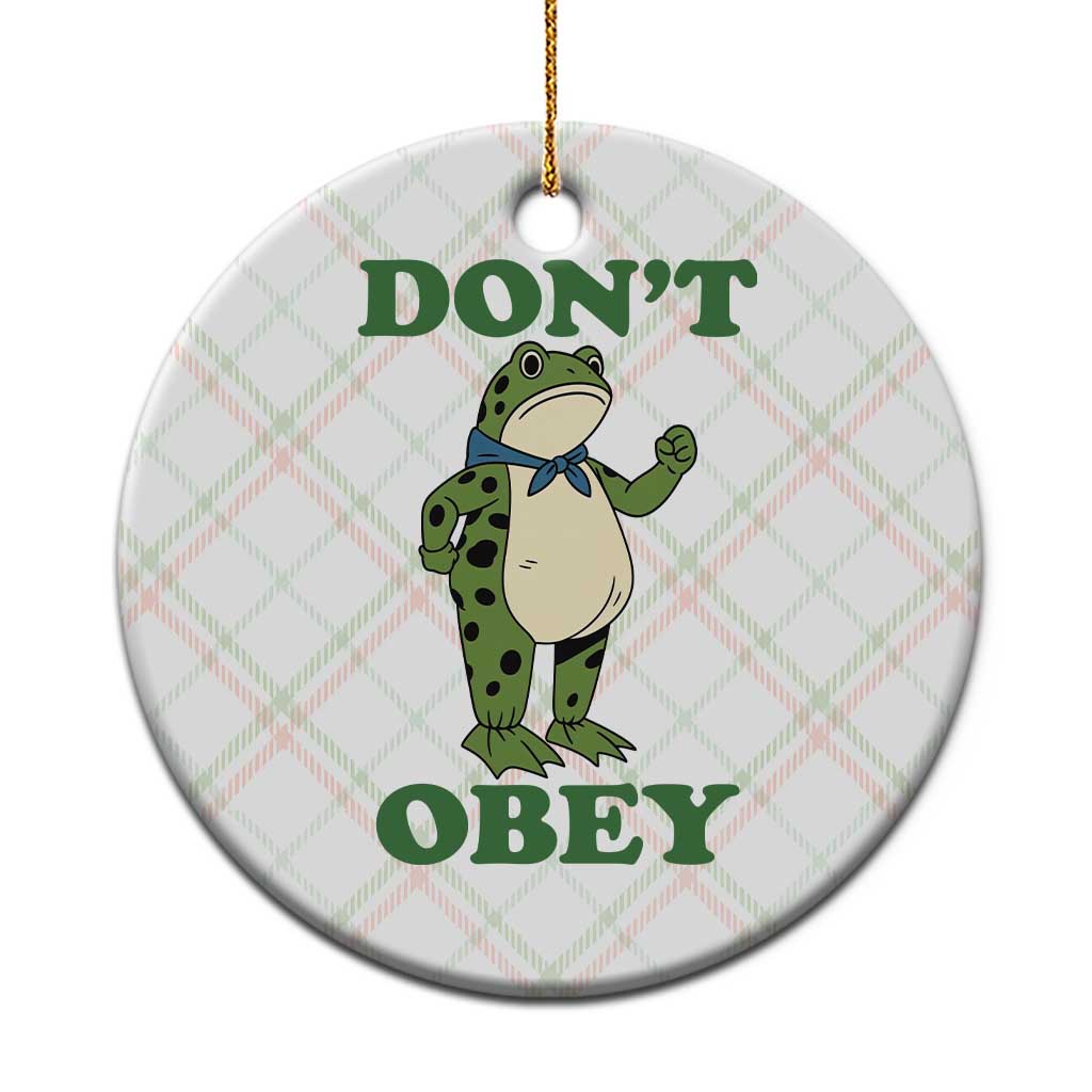 Don't Obey Portland Frog Ceramic Ornament Resist Inflatable Frogs Protest TS02 1pc Christmas Plaid Print Your Wear
