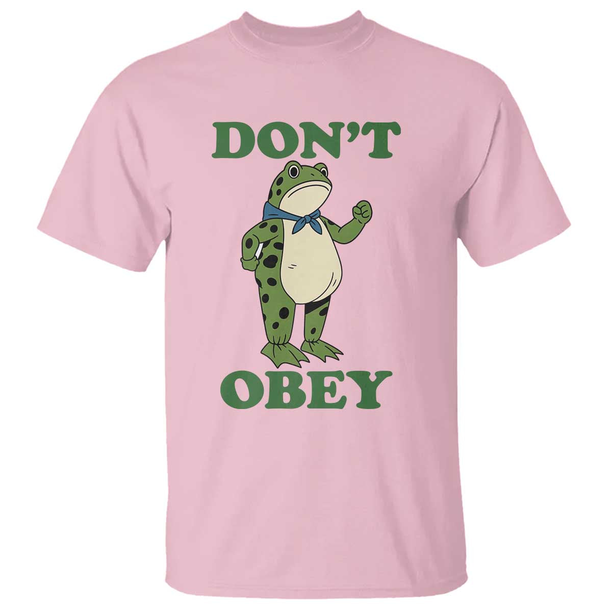 Don't Obey Portland Frog T Shirt Resist Inflatable Frogs Protest TS02 Light Pink Print Your Wear