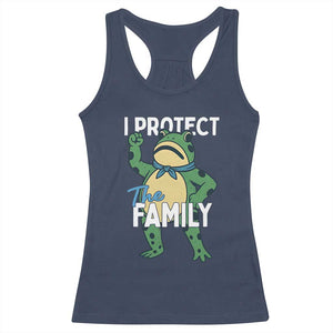 Activist Portland Frog Racerback Tank Top I Protect the Family Protest Statement TS02 Navy Print Your Wear