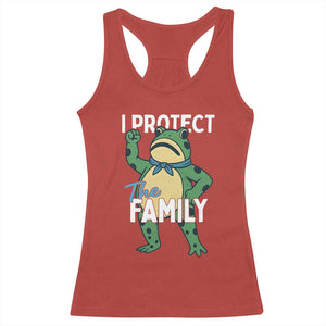 Activist Portland Frog Racerback Tank Top I Protect the Family Protest Statement TS02 Red Print Your Wear
