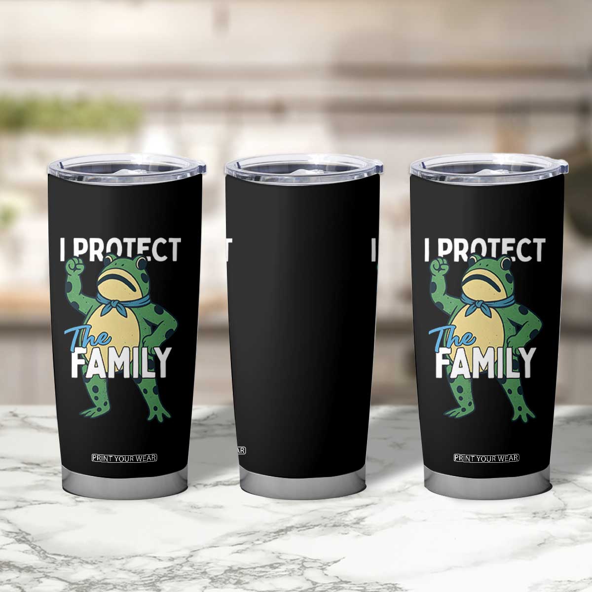 Activist Portland Frog Tumbler Cup I Protect the Family Protest Statement TS02 Print Your Wear