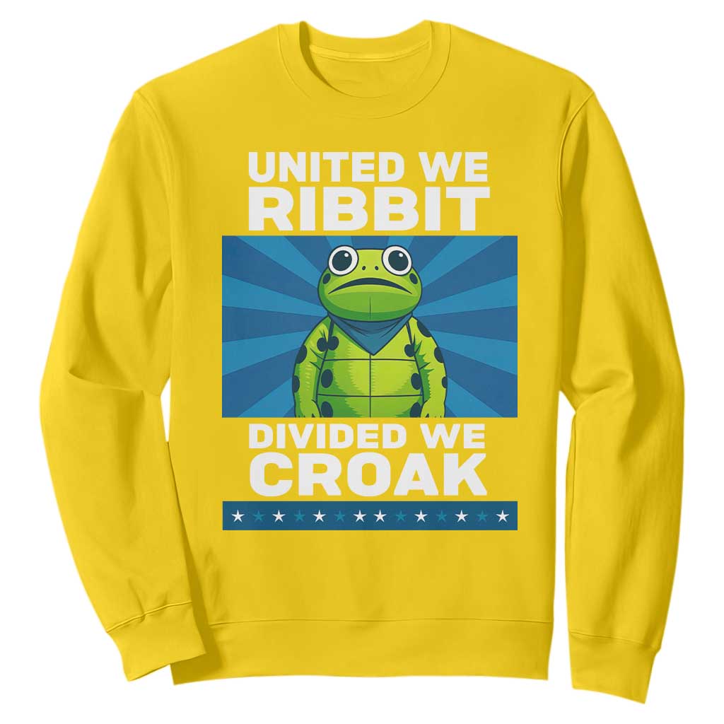 Patriotic Protest Portland Frog Sweatshirt United We Ribbit Divided We Croak Resist TS02 Daisy Print Your Wear