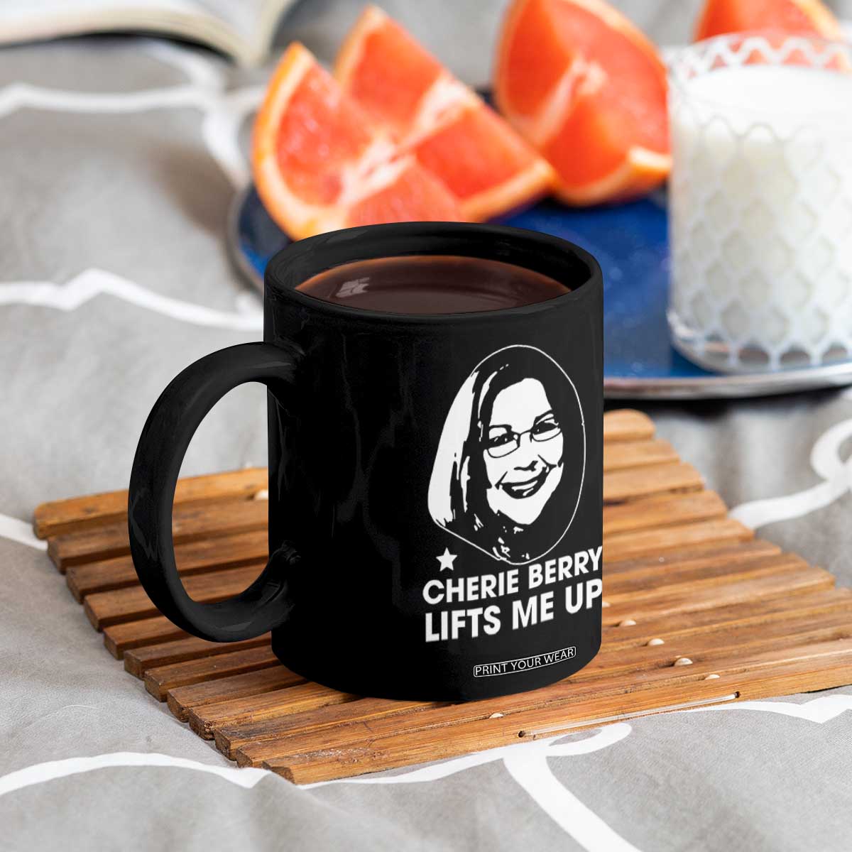 Cherie Berry Lifts Me Up Coffee Mug Elevator Tribute Funny NC Meme TS02 Print Your Wear