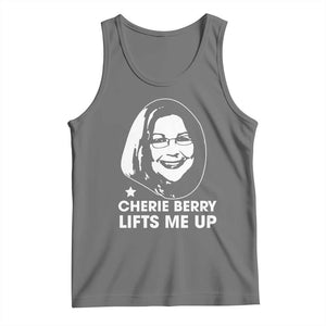 Cherie Berry Lifts Me Up Tank Top Elevator Tribute Funny NC Meme TS02 Black Heather Print Your Wear