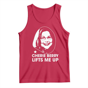 Cherie Berry Lifts Me Up Tank Top Elevator Tribute Funny NC Meme TS02 Red Print Your Wear