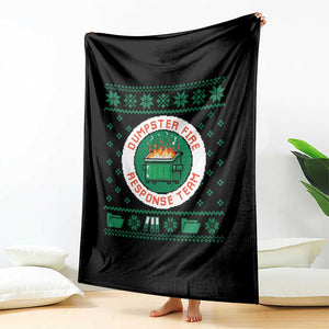 Funny Dumpster Fire Response Team Throw Blanket Office Party Holiday Chaos Humor TS02 Print Your Wear