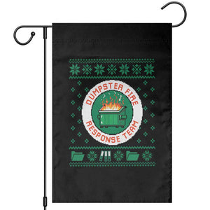 Funny Dumpster Fire Response Team Garden Flag Office Party Holiday Chaos Humor TS02 Black Print Your Wear