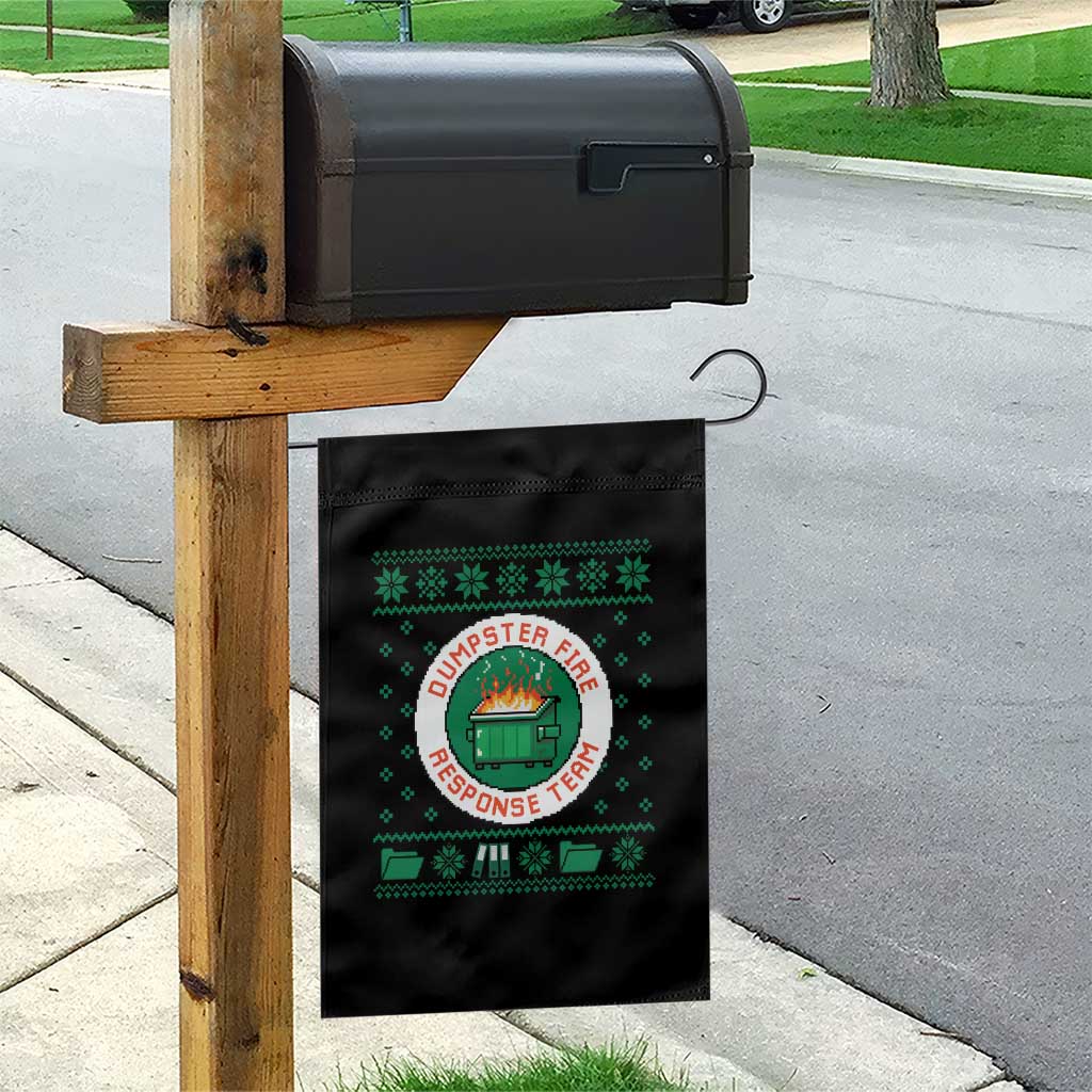 Funny Dumpster Fire Response Team Garden Flag Office Party Holiday Chaos Humor TS02 Print Your Wear