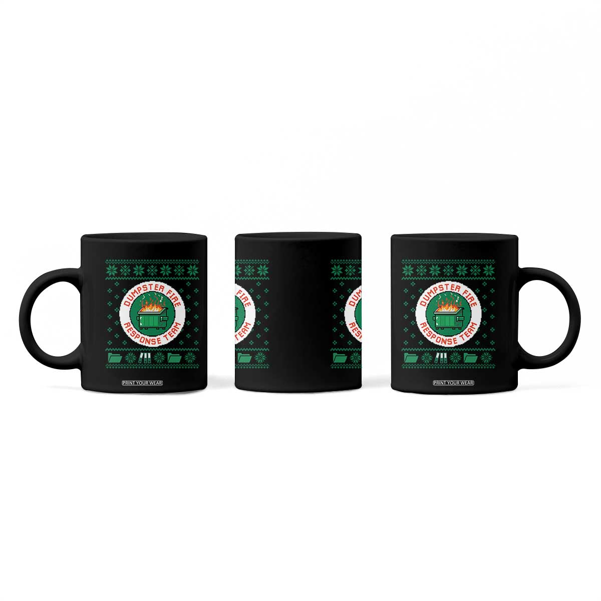 Funny Dumpster Fire Response Team Coffee Mug Office Party Holiday Chaos Humor TS02 Print Your Wear