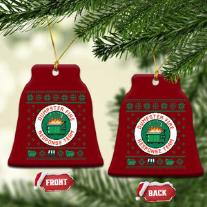 Funny Dumpster Fire Response Team Ceramic Ornament Office Party Holiday Chaos Humor TS02 Print Your Wear