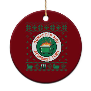Funny Dumpster Fire Response Team Ceramic Ornament Office Party Holiday Chaos Humor TS02 1pc Red Print Your Wear