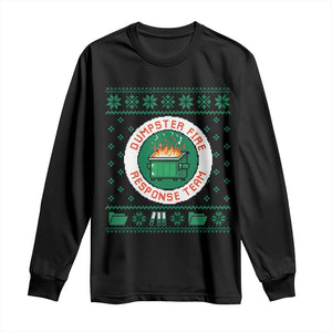 Funny Dumpster Fire Response Team Long Sleeve Shirt Office Party Holiday Chaos Humor TS02 Black Print Your Wear