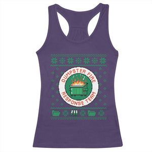 Funny Dumpster Fire Response Team Racerback Tank Top Office Party Holiday Chaos Humor TS02 Purple Print Your Wear