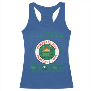 Funny Dumpster Fire Response Team Racerback Tank Top Office Party Holiday Chaos Humor TS02 Royal Blue Print Your Wear