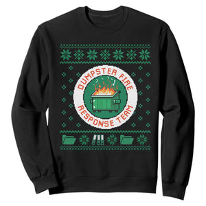 Funny Dumpster Fire Response Team Sweatshirt Office Party Holiday Chaos Humor TS02 Black Print Your Wear