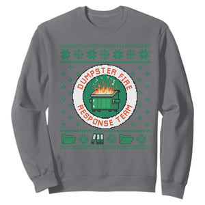 Funny Dumpster Fire Response Team Sweatshirt Office Party Holiday Chaos Humor TS02 Charcoal Print Your Wear