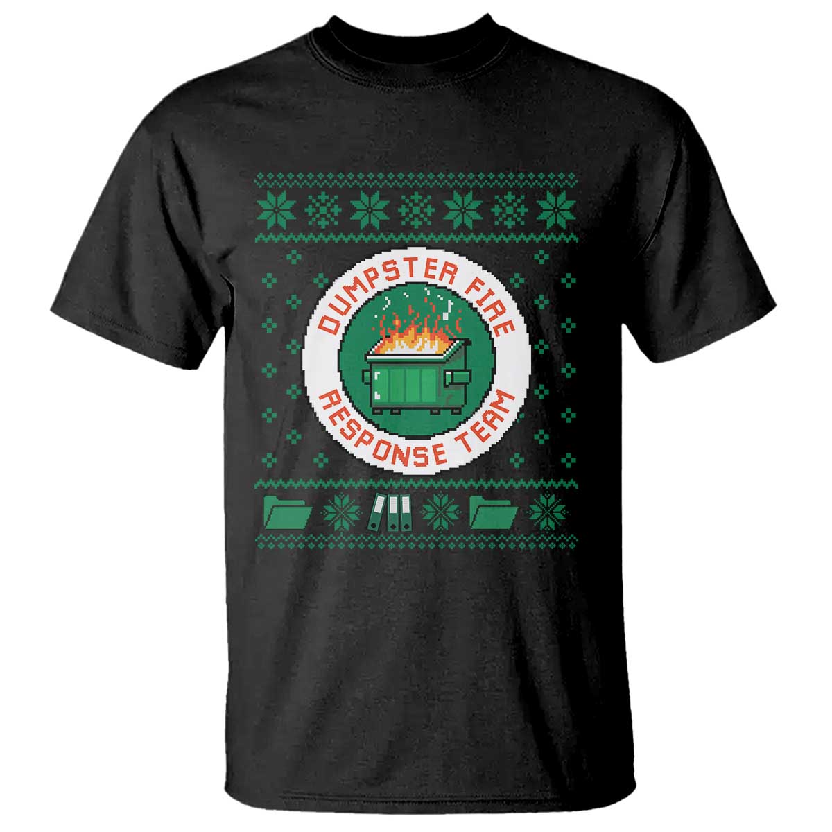Funny Dumpster Fire Response Team T Shirt Office Party Holiday Chaos Humor TS02 Black Print Your Wear