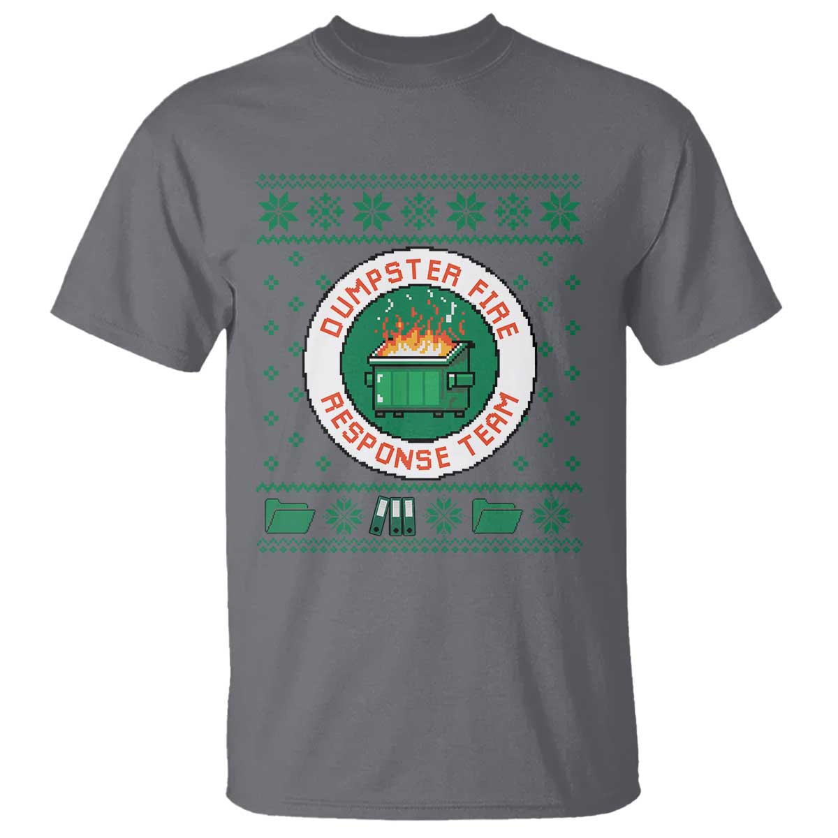 Funny Dumpster Fire Response Team T Shirt Office Party Holiday Chaos Humor TS02 Charcoal Print Your Wear